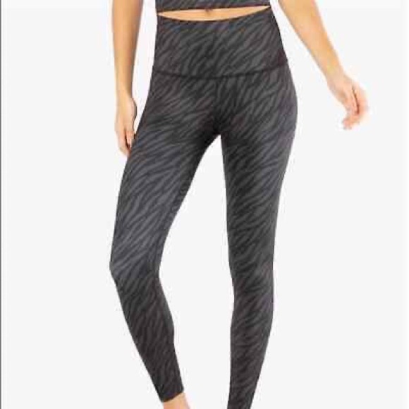 Beyond Yoga Pants - Beyond Yoga‎ NEW High Waisted Zebra  Leggings Black Long Length XXL 
RT $79